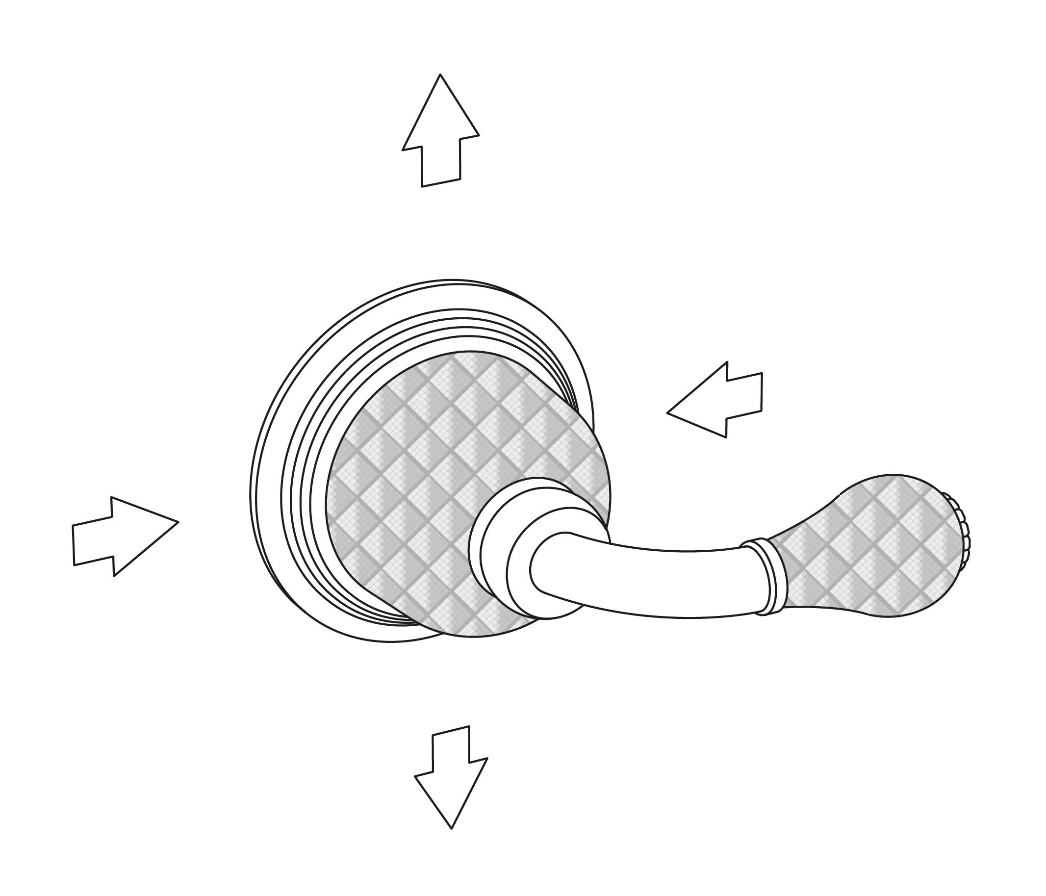 C62-244 Wall mounted 4-way diverter