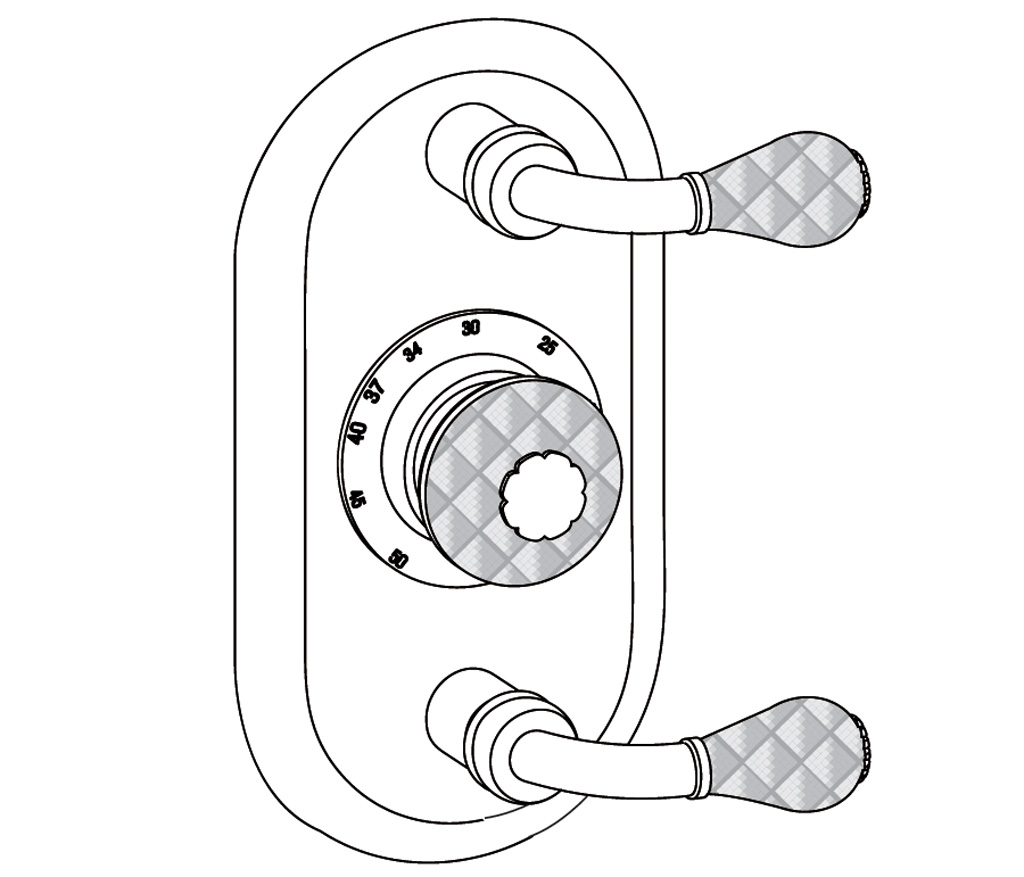 C62-2R22 Oval trim set for T22