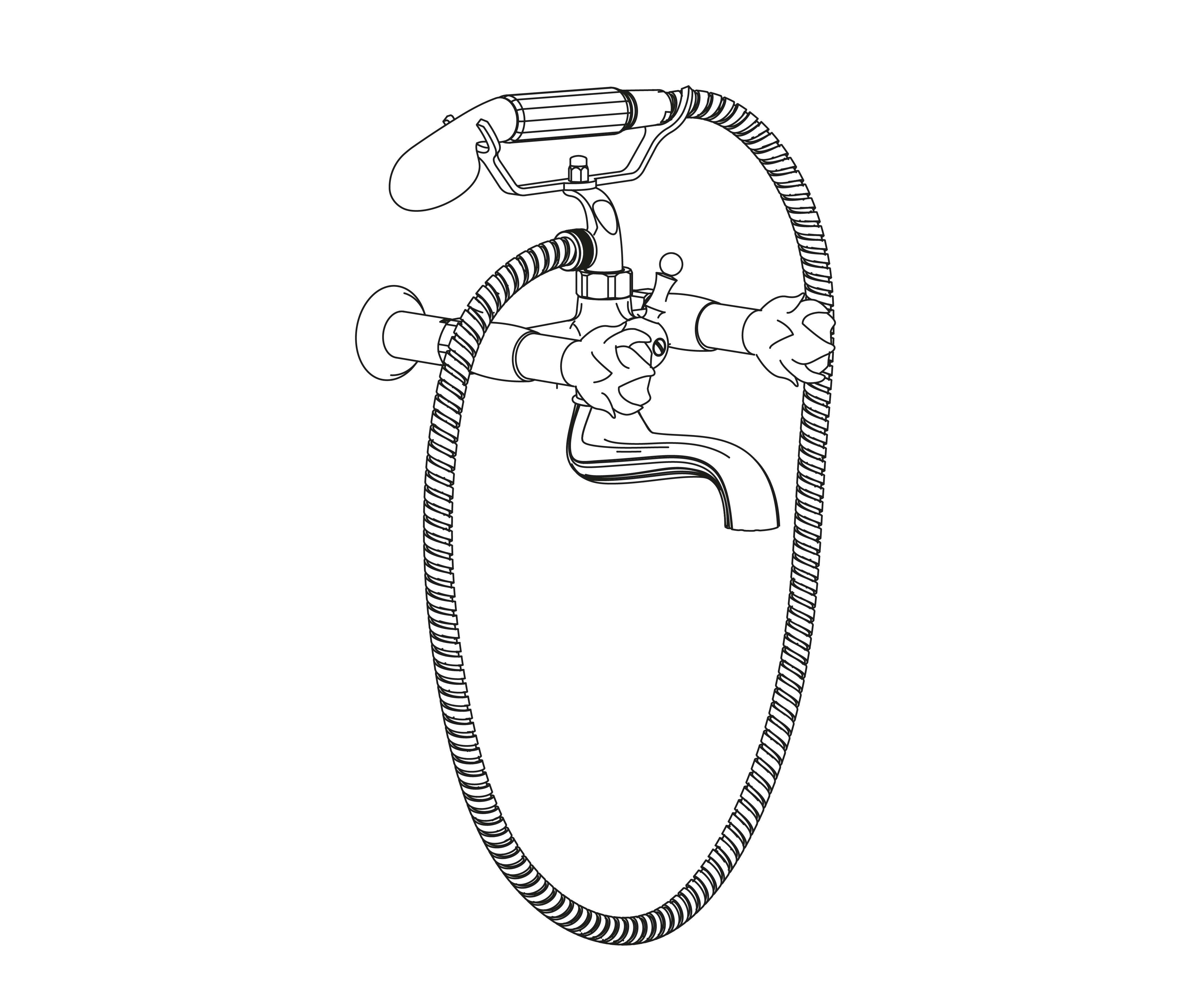 C65-3201 Wall mounted bath and shower mixer