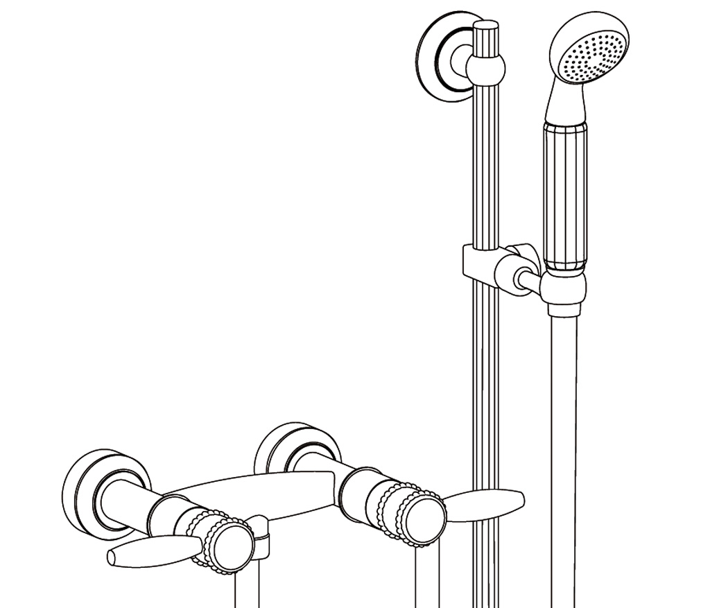 C66-2202 Wall mounted shower mixer