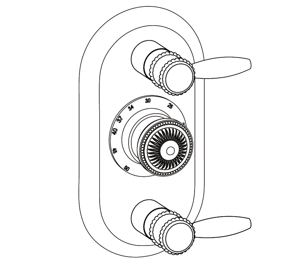 C66-2R22 Oval trim set for T22