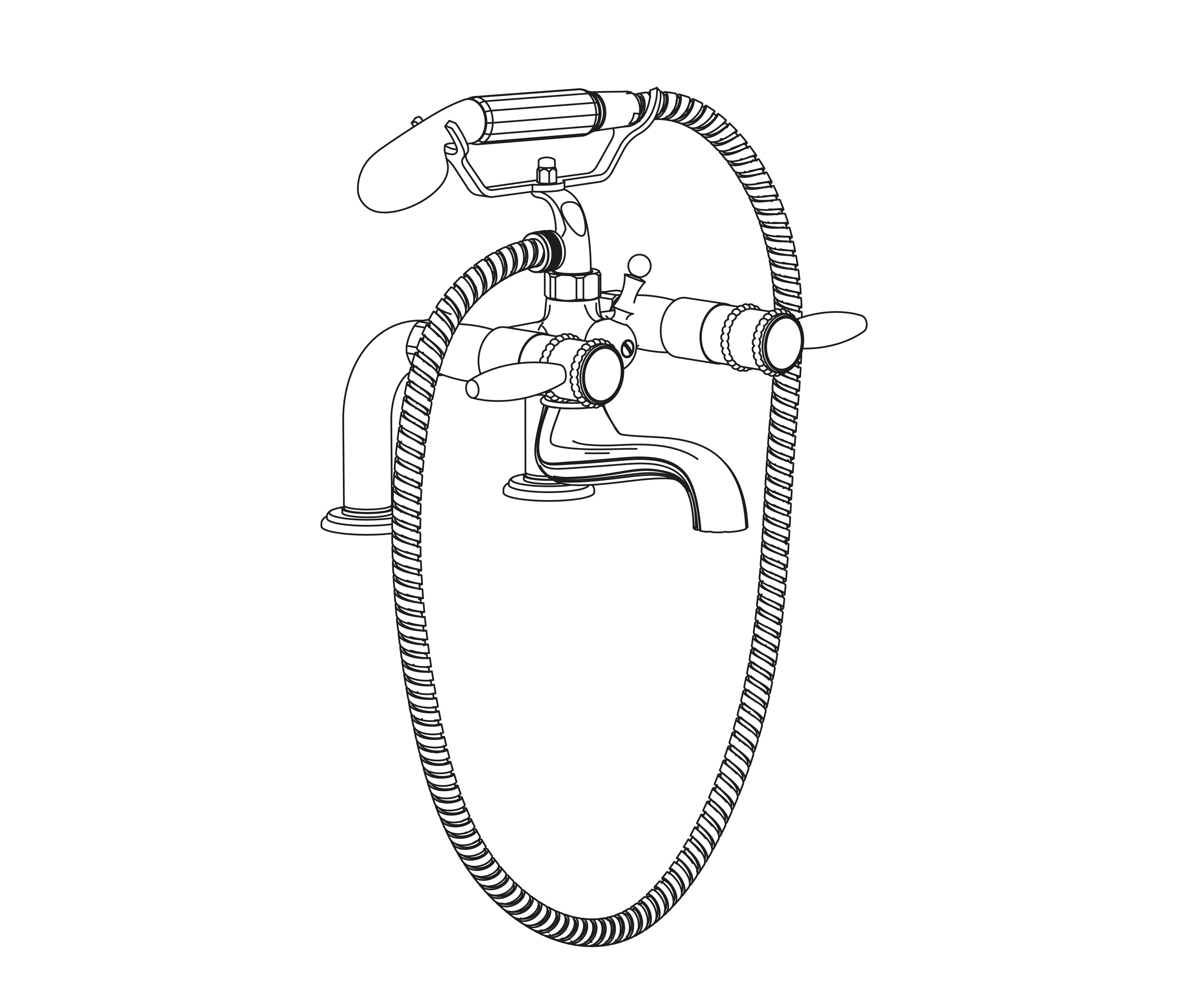 C66-3306 Rim mounted bath and shower mixer