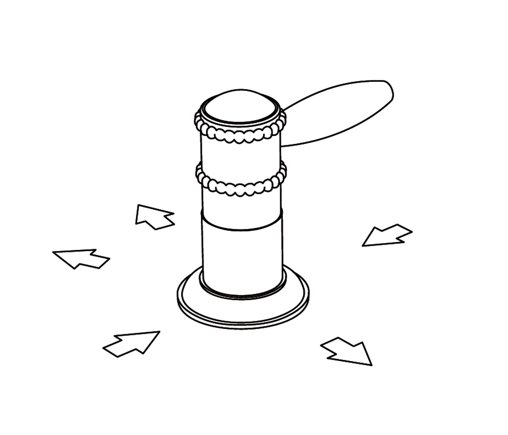 C66-335 Rim mounted 5-way diverter