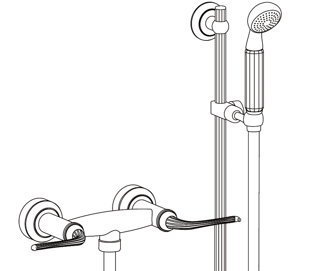 C67-2202 Wall mounted shower mixer