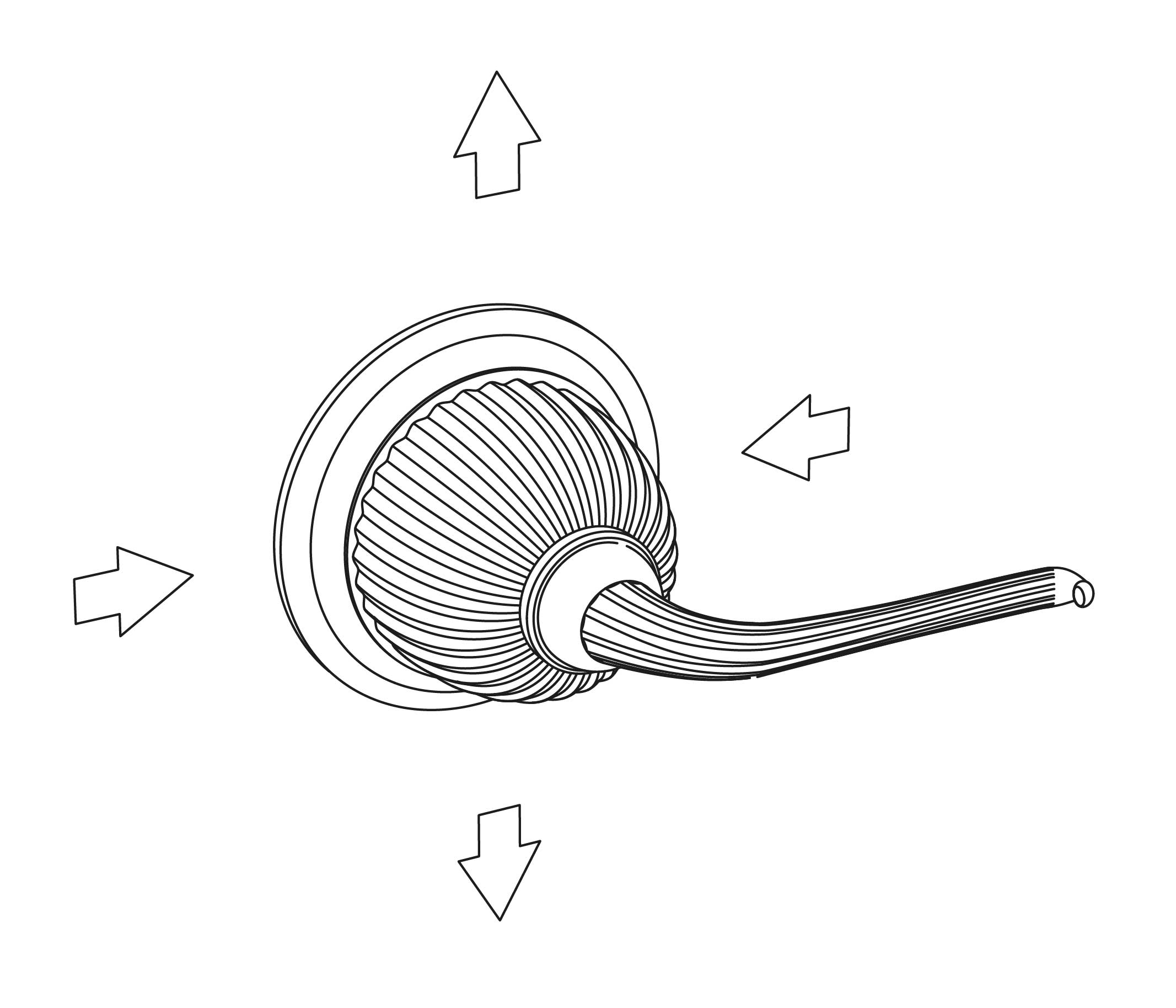 C67-244 Wall mounted 4-way diverter