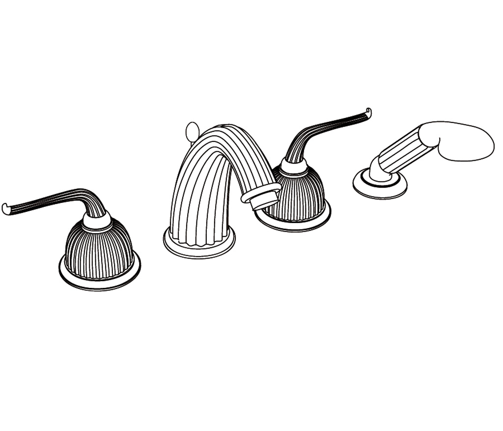 C67-3304 Rim mounted 4-hole mixer