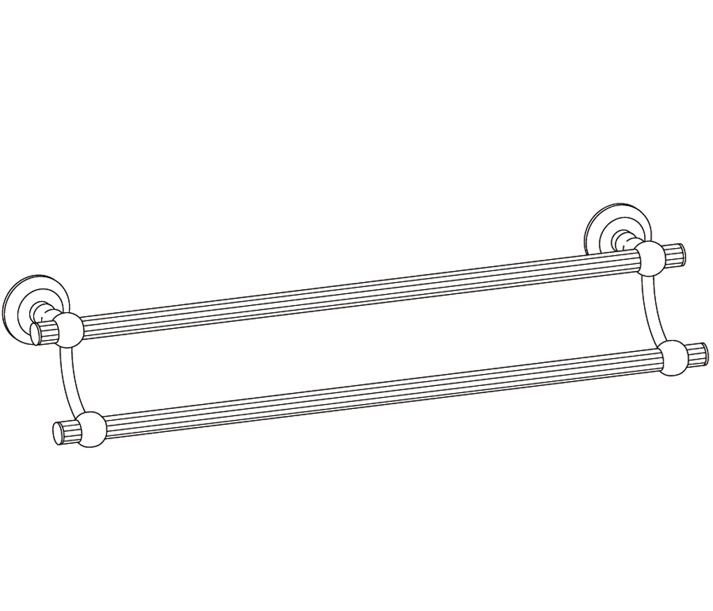 C67-509 Porte-serviette 2 barres fixes