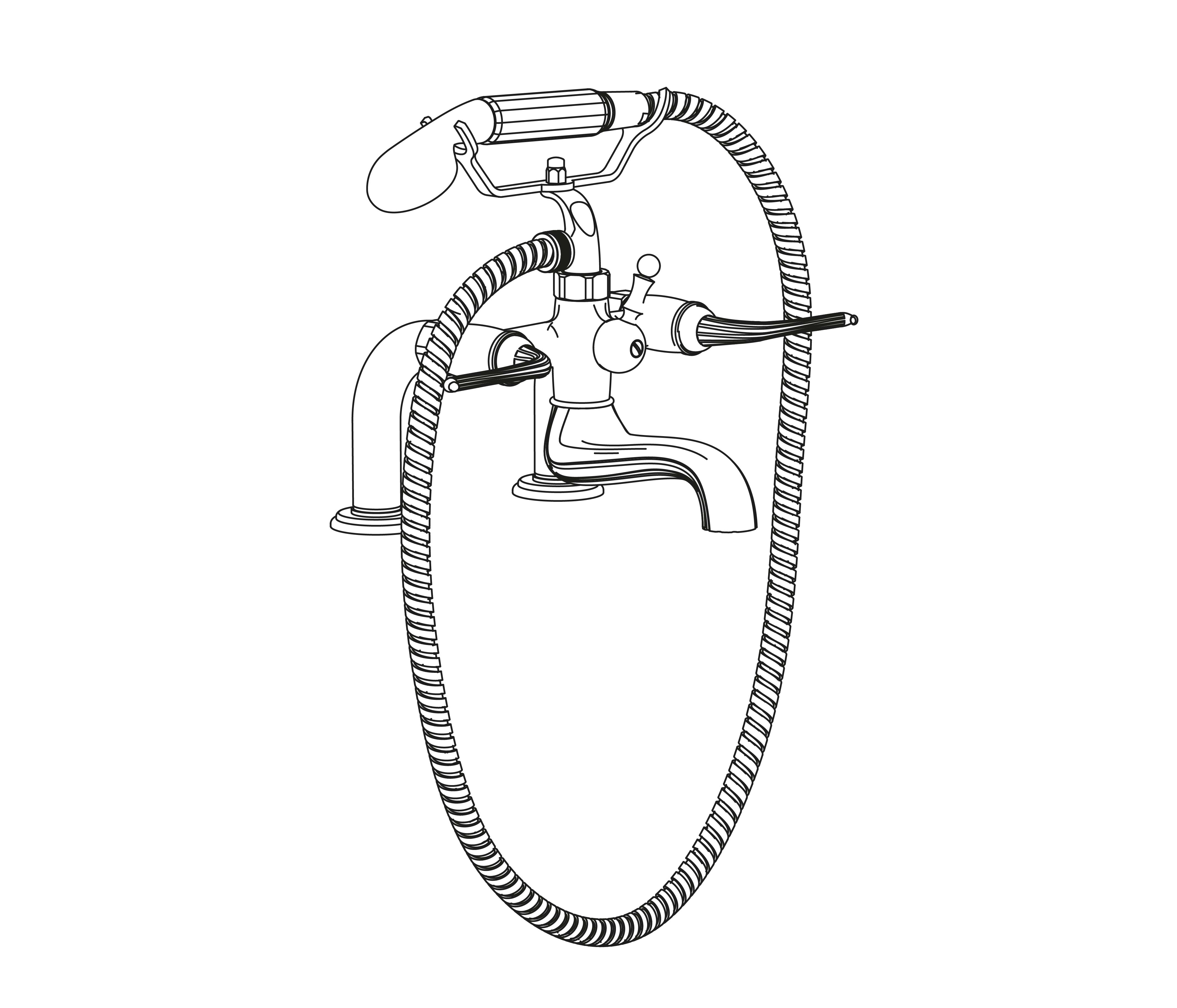 C68-3306 Rim mounted bath and shower mixer