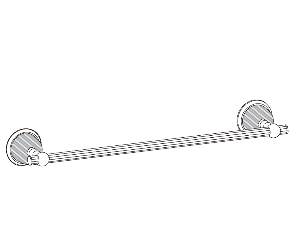 C68-508 Wall mounted single towel bar