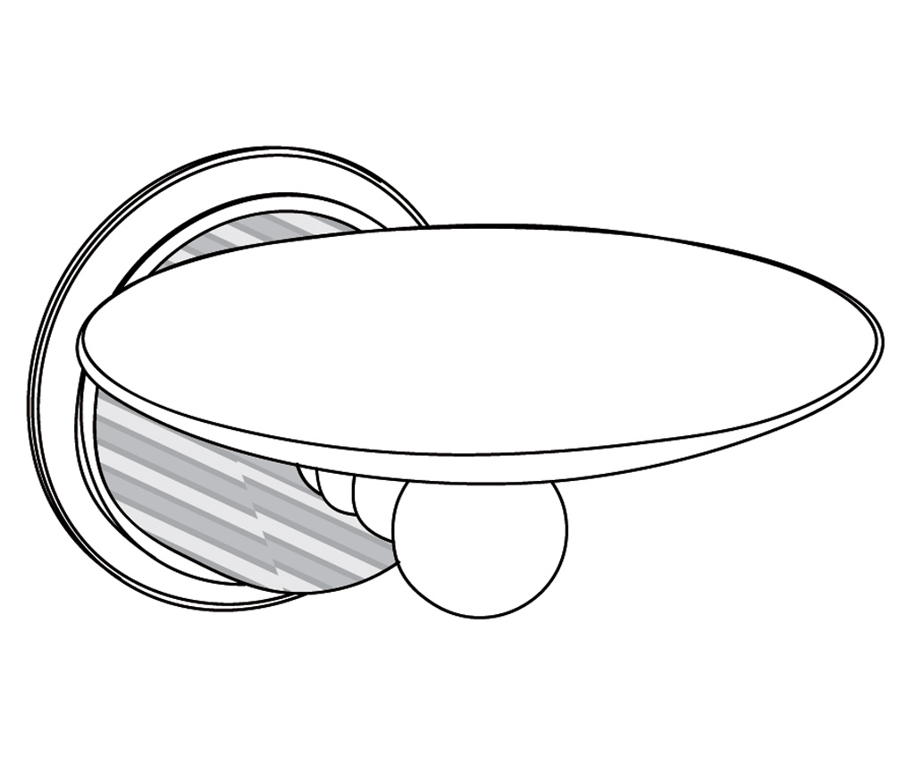 C68-514 Wall mounted oval soap dish