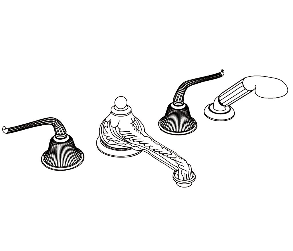 C69-3304 Rim mounted 4-hole mixer