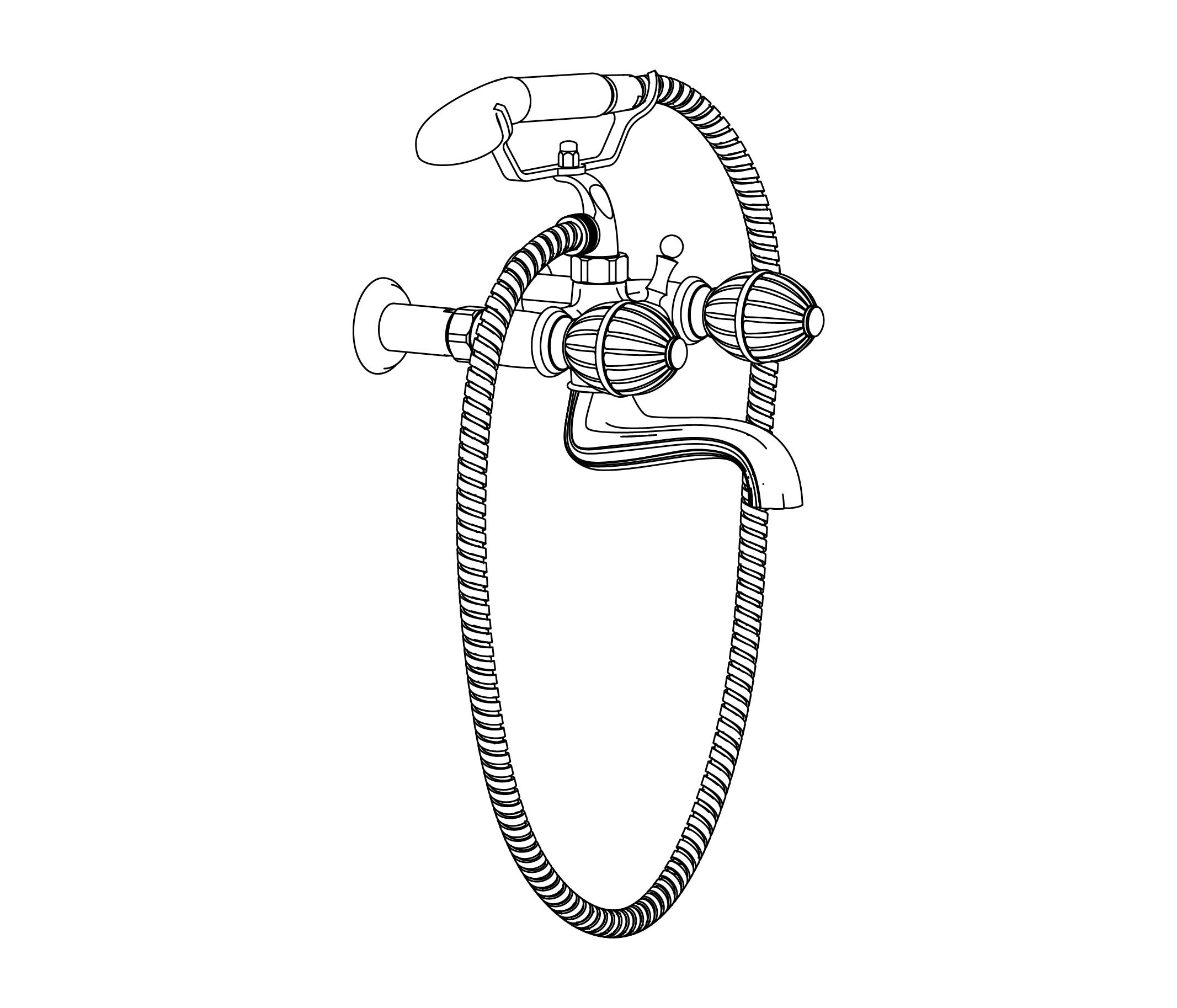 C71-3201 Wall mounted bath and shower mixer
