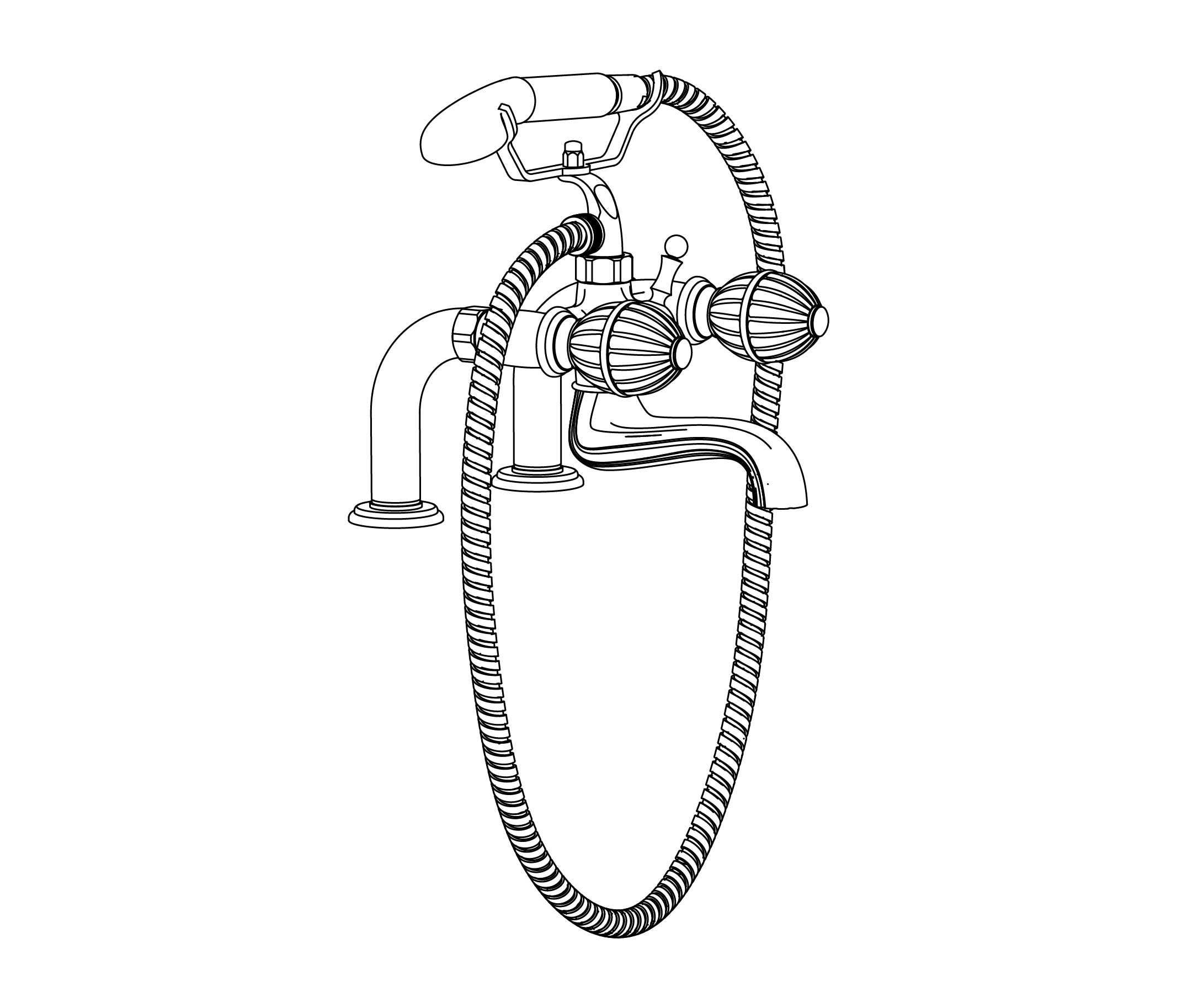 C71-3306 Rim mounted bath and shower mixer