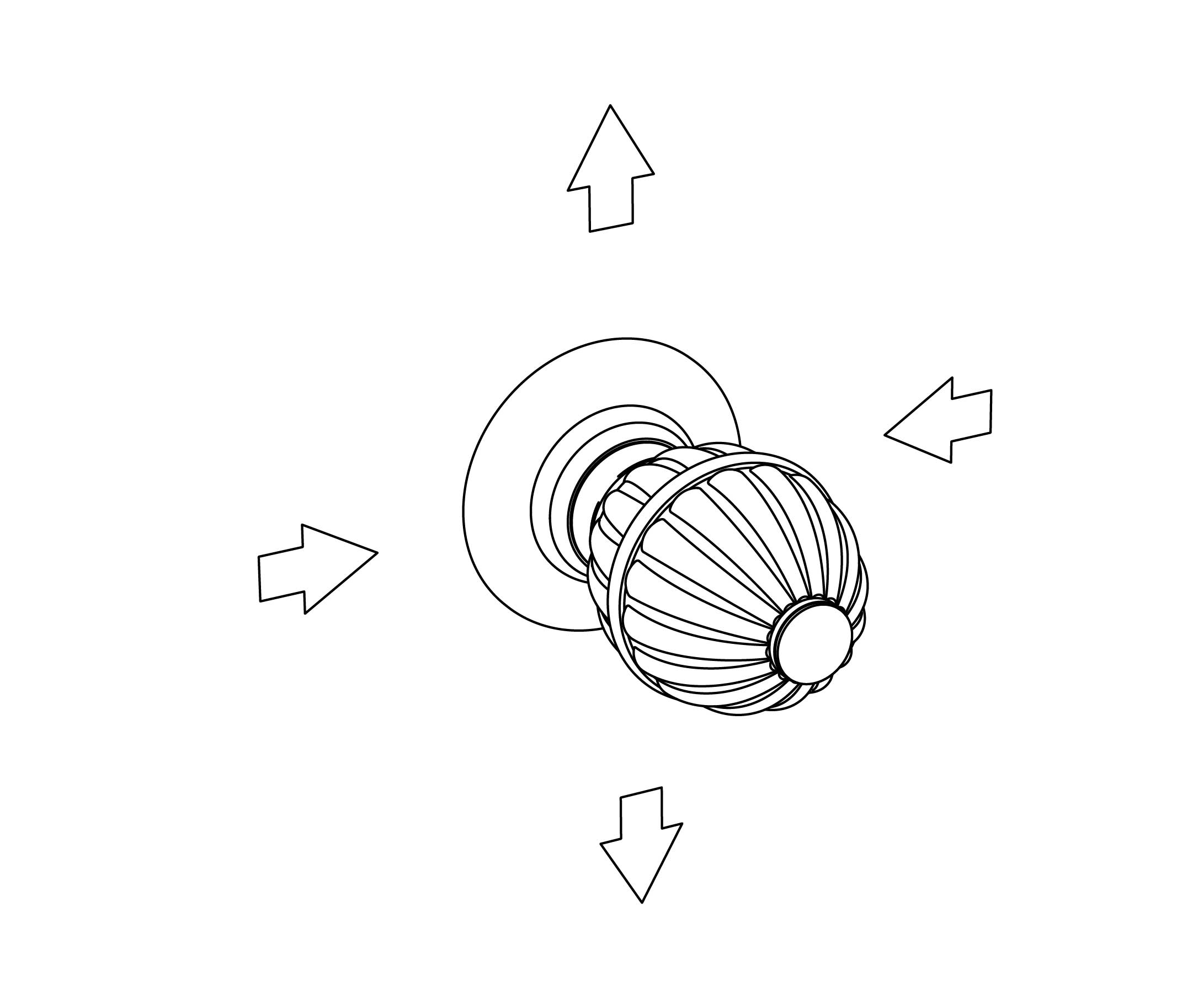 C71-344 Wall mounted 4-way diverter