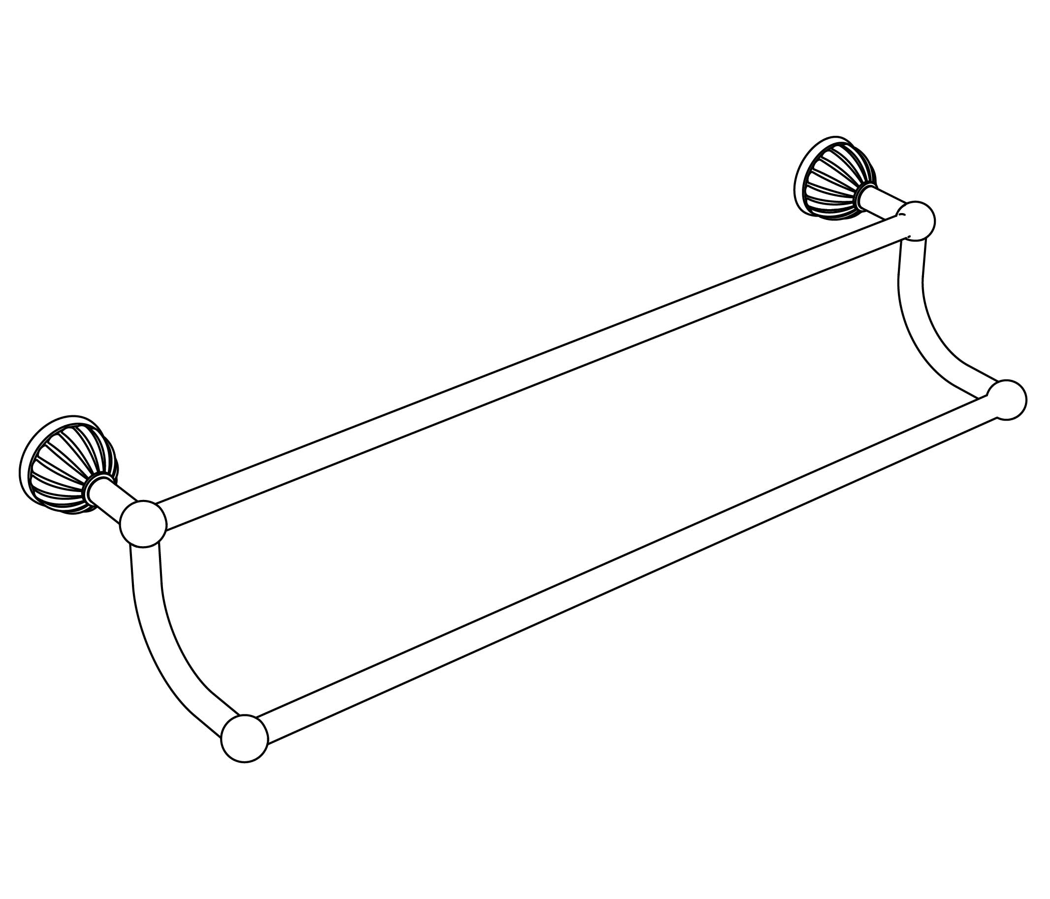 C71-509 Porte-serviette deux barres fixes