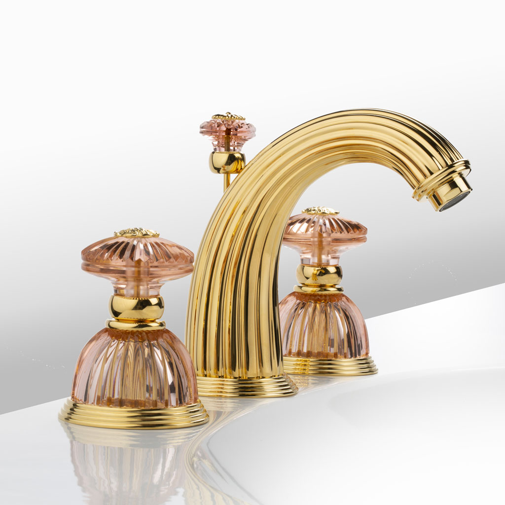 C52 dôme cannelé cristal rose