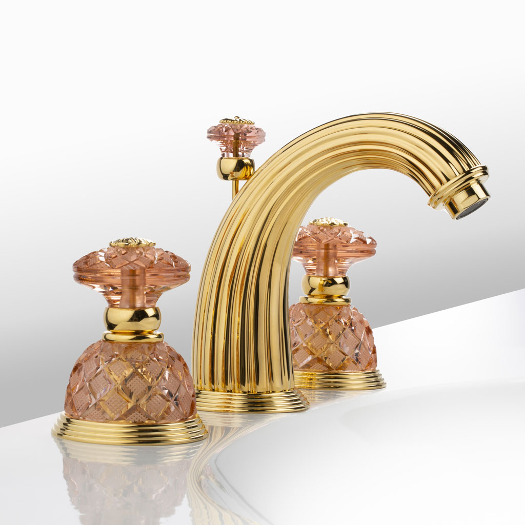 C55 dôme losange cristal rose