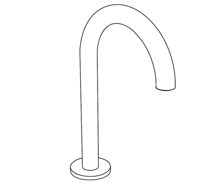 1S1 Basin spout, rim mounted