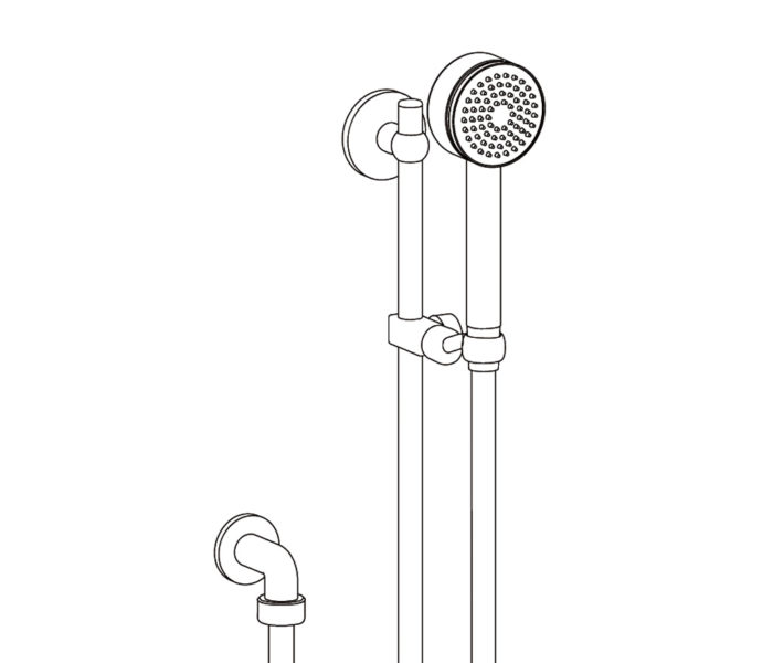 2211 Wall shower set on sliding bar