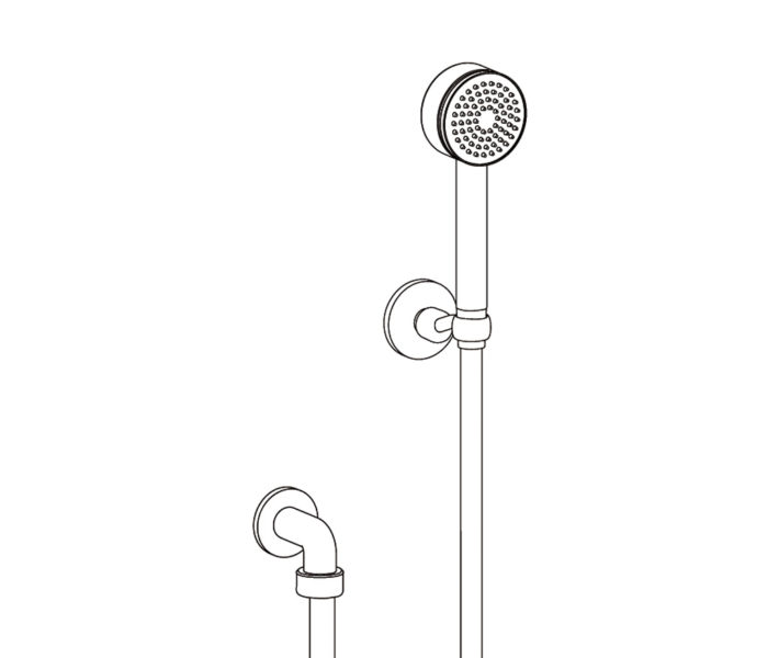 2212 Wall shower set on fixed hook