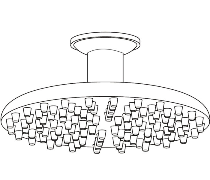 2414 "Picots" round shower Ø260mm