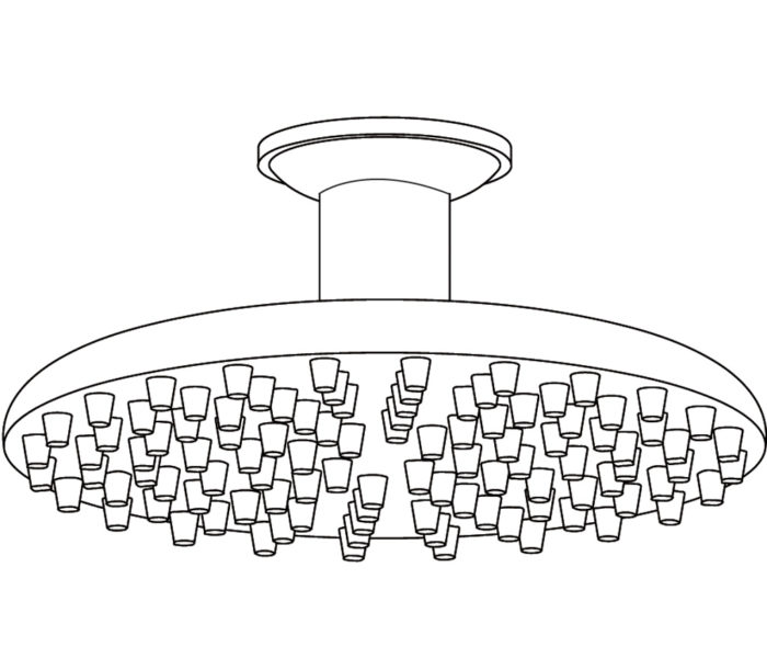 2414 Douche « picots » ronde Ø 260 mm