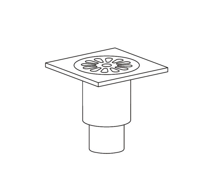 252 Siphon de sol 100 x 100 mm