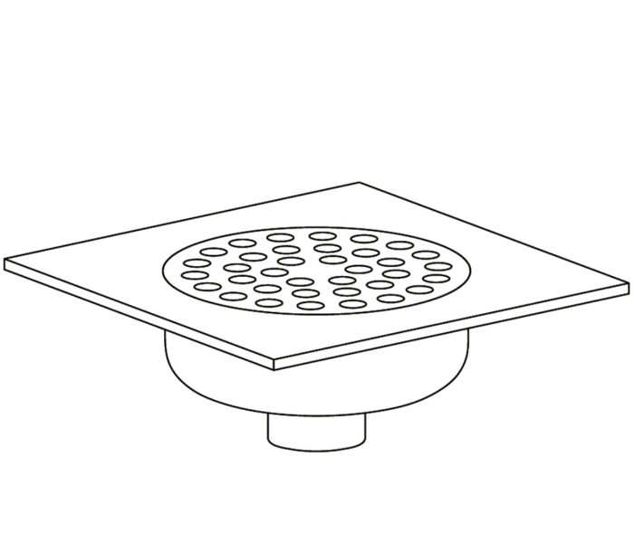 254 Siphon de sol 200 x 200 mm