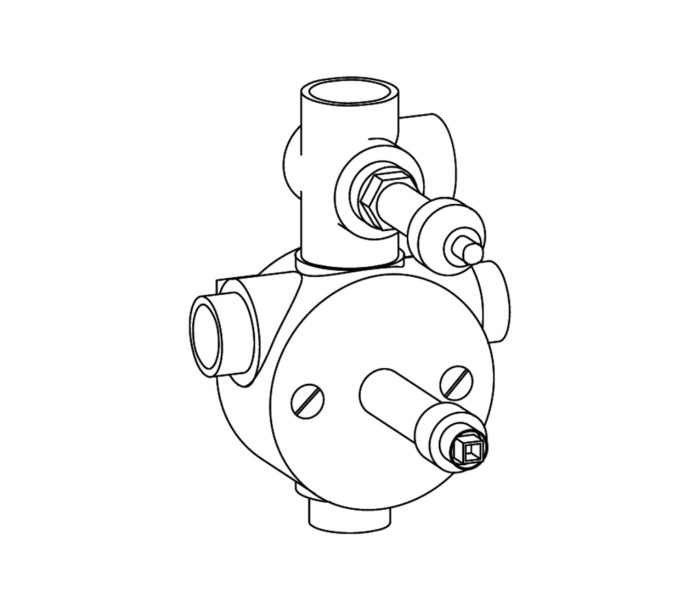 2T21 Thermostatic mixer 3/4"