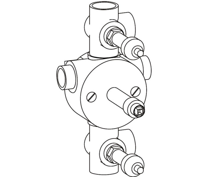 2T22 Thermostatic mixer 3/4"