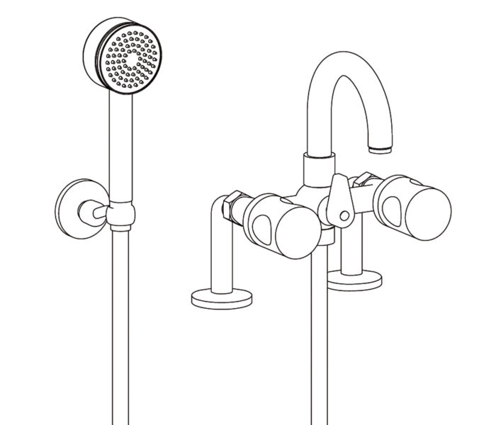 3306 Bath & telephone shower monobloc