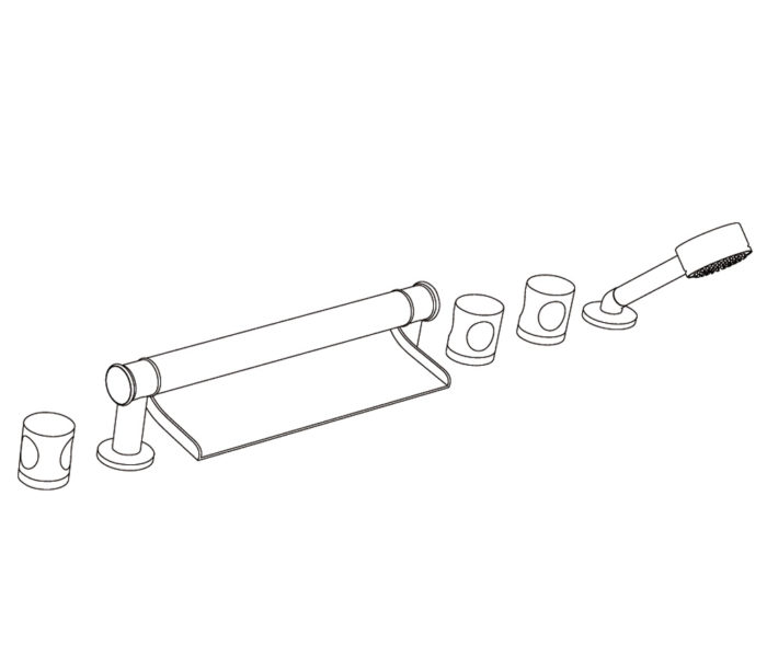 3307 Rim mounted 6-hole mixer