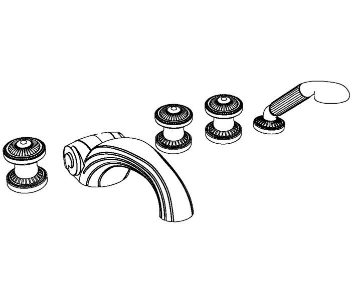 3305XL Rim mounted 5-hole mixer